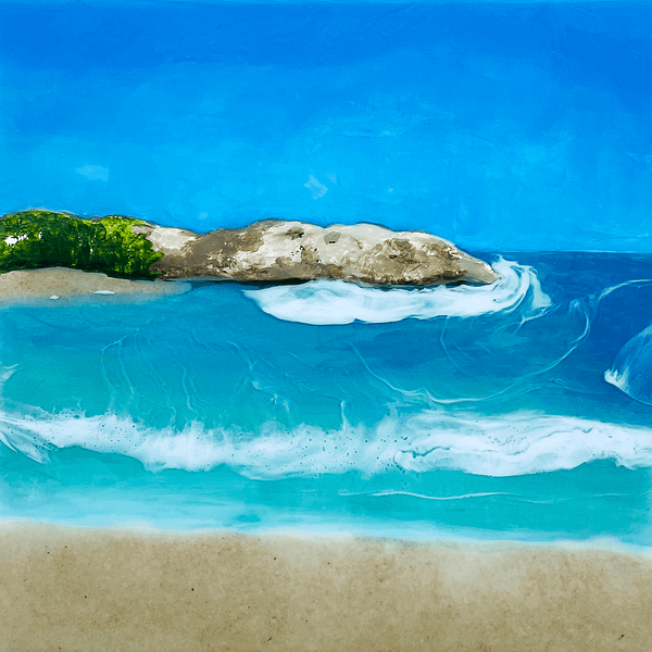 Mar Chiquita Lateral - Custom Epoxy Resin Art Piece