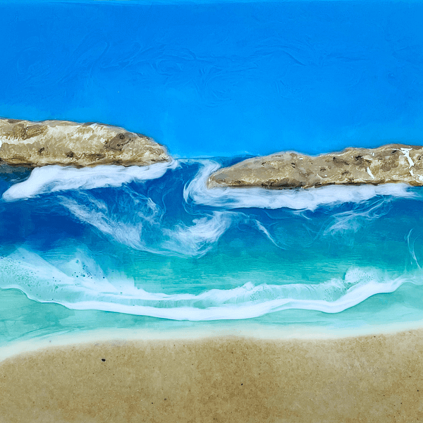 Mar Chiquita a la Vista - Custom Epoxy Resin Art Piece